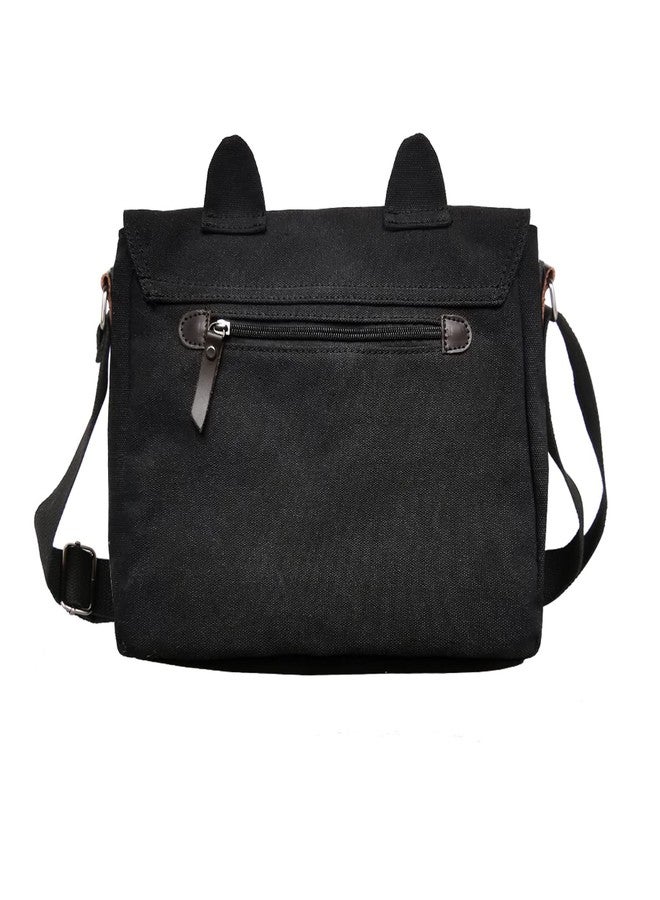 JOCHUI Canvas Kawaii Cat Shoulder Bag - Cute Kitty Messenger Crossbody Satchel Women Sling Book Bag - Image 5